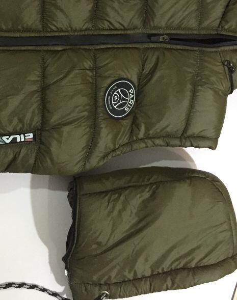 Men's Olive Green Sleeveless Puffer Jacket with Hood