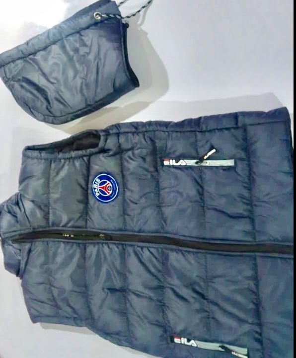 Men's Sleeveless Puffer Vest Paris Saint-Germain Logo