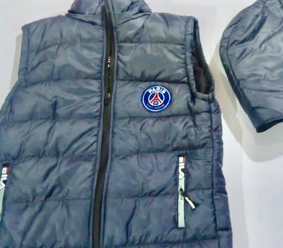Men's Sleeveless Puffer Vest Paris Saint-Germain Logo