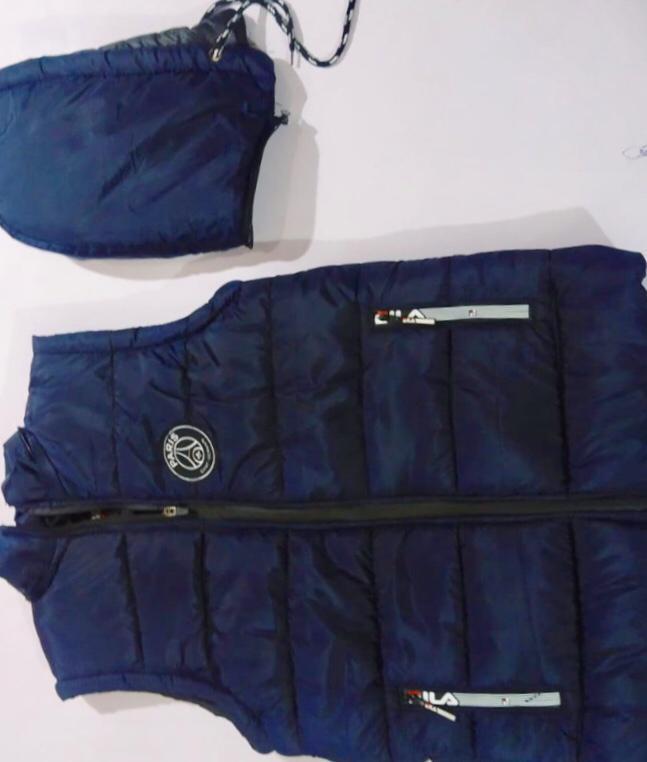 Men's Parachute Puffer Vest Blue