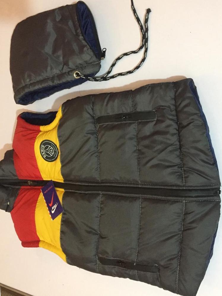 Kids Sleeveless Quilted Jacket Red Yellow Gray Winter