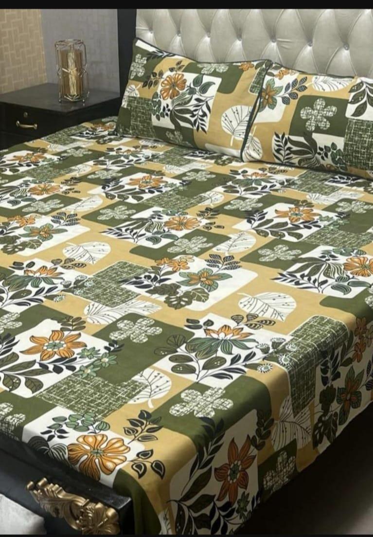 Double Bedsheet Set Crystal Cotton Multicolor Printed