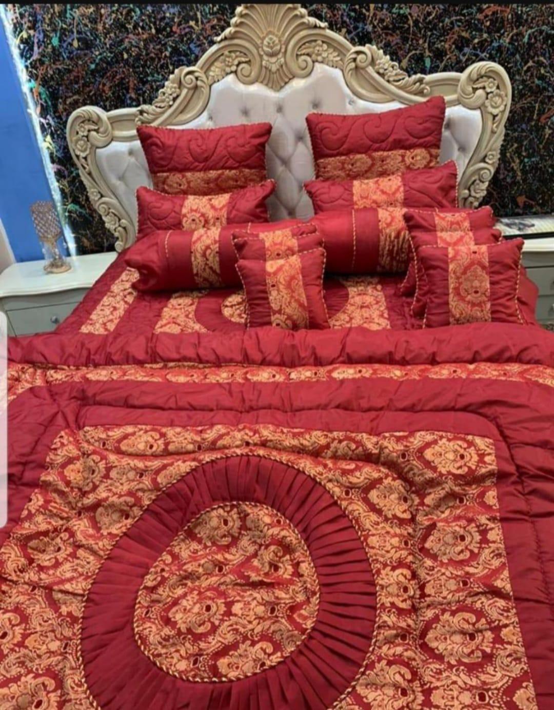 Luxurious Velvet Jacquard King Size Razai Set - 14 Pcs Patchwork Collection