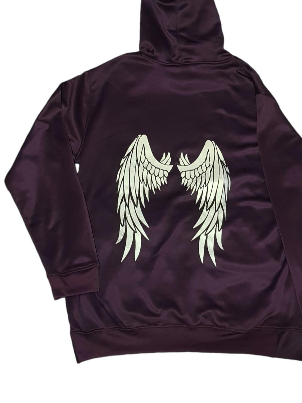 Men Maroon Fleece Hoodie with White Lining