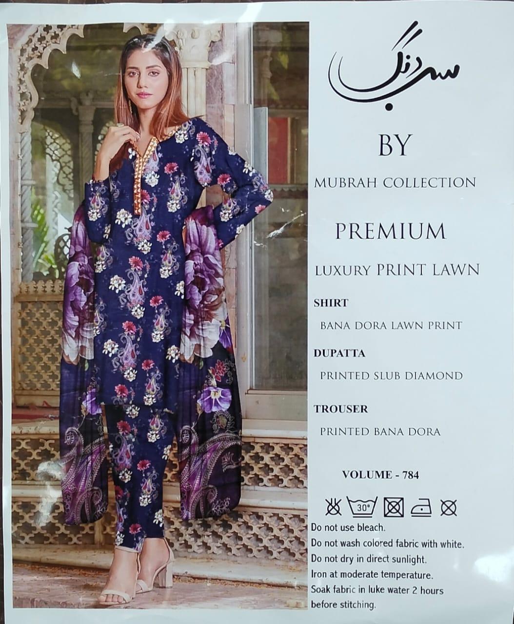 3 Pcs Women's Unstitched Printed Suit