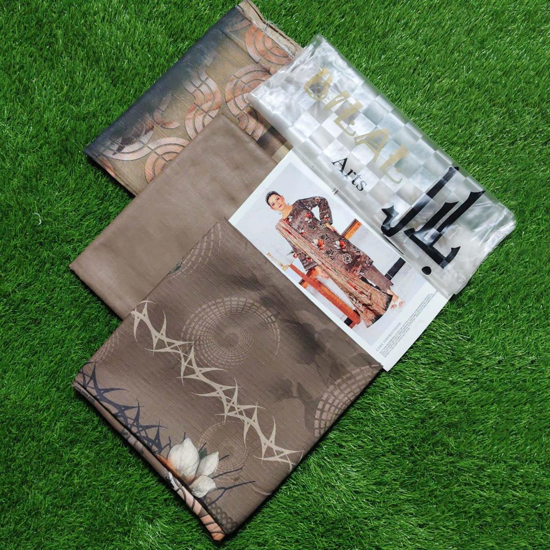 3 Pcs Women's Unstitched Digital Print Suit