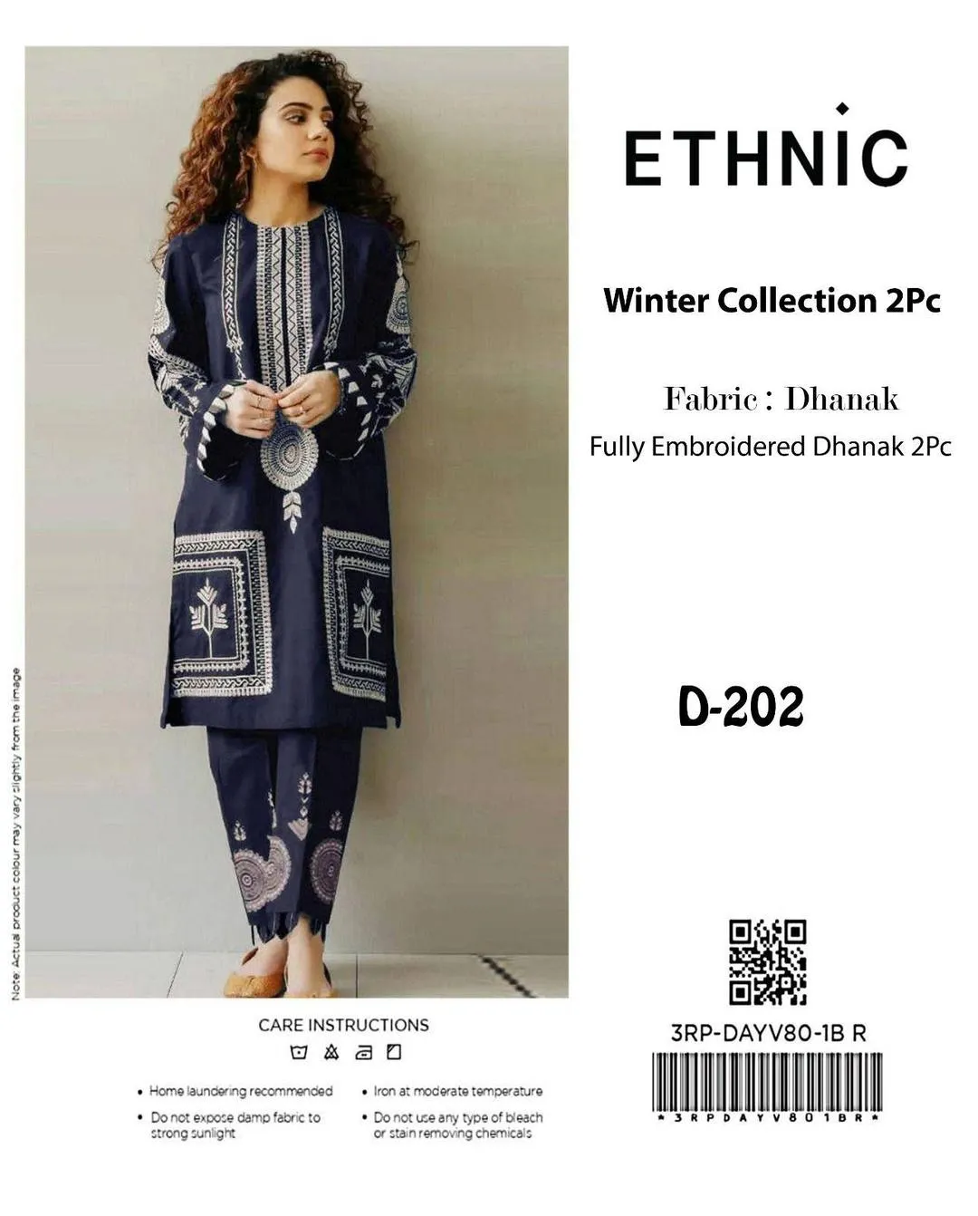 2 Pcs Women's Unstitched Embroidered Suit