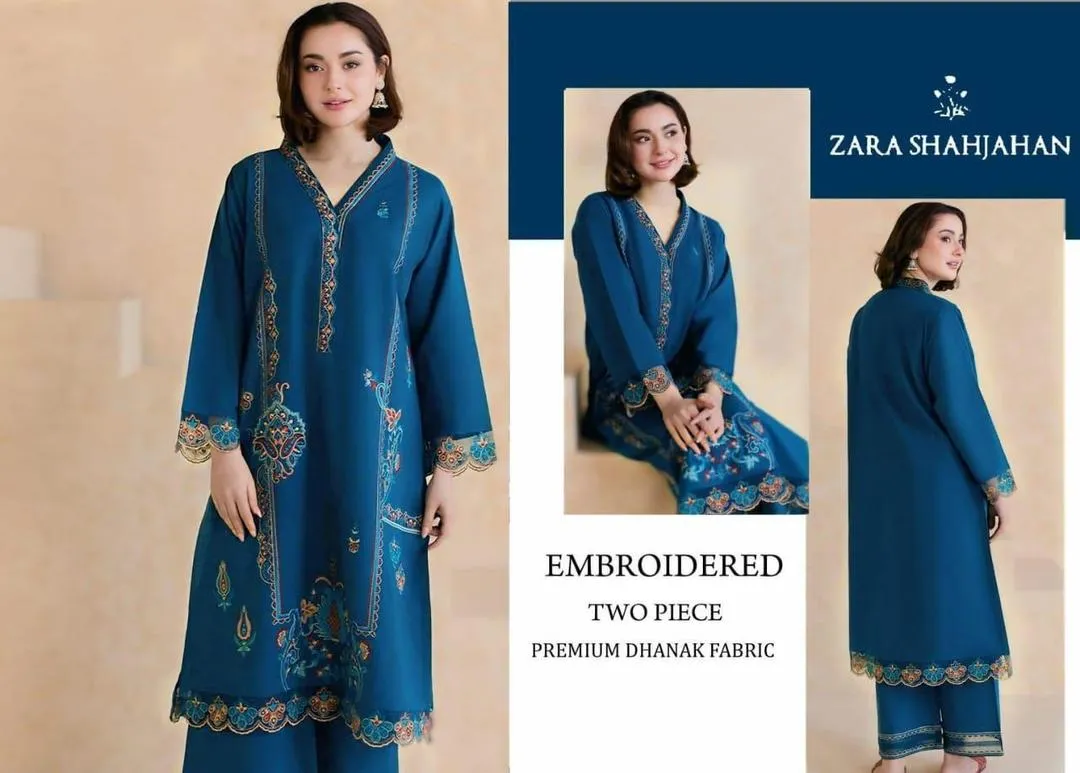 2 Pcs Women's Unstitched Embroidered Suit