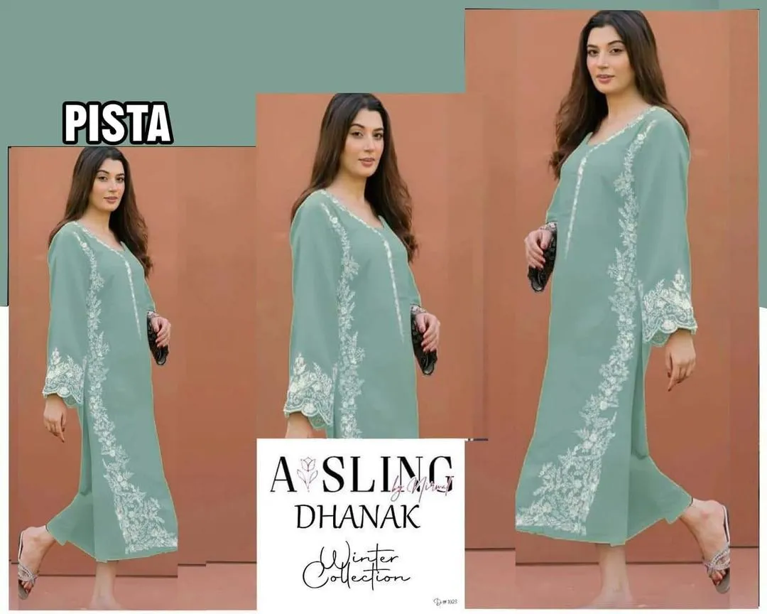 2 Pcs Women's Unstitched Embroidered Suit