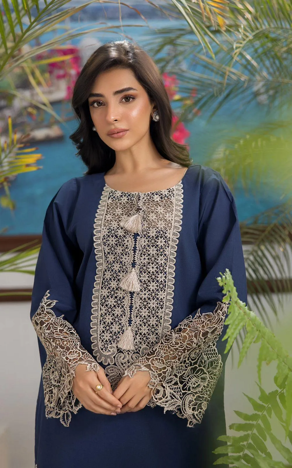 2 Pcs Women's Unstitched Embroidered Suit