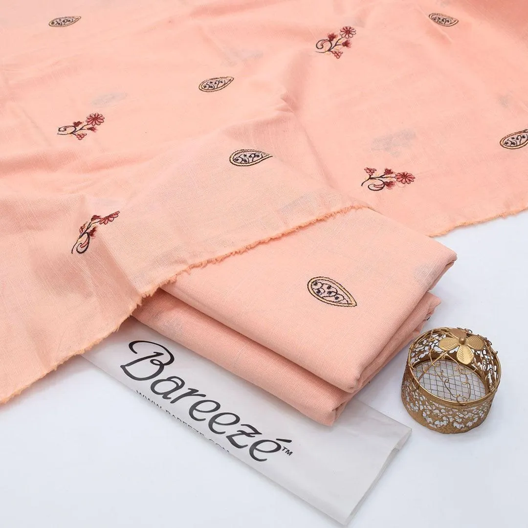 2 Pcs Women's Unstitched Embroidered Suit