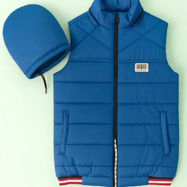 1 Pc Men's Parachute Printed Sleeveless Jacket