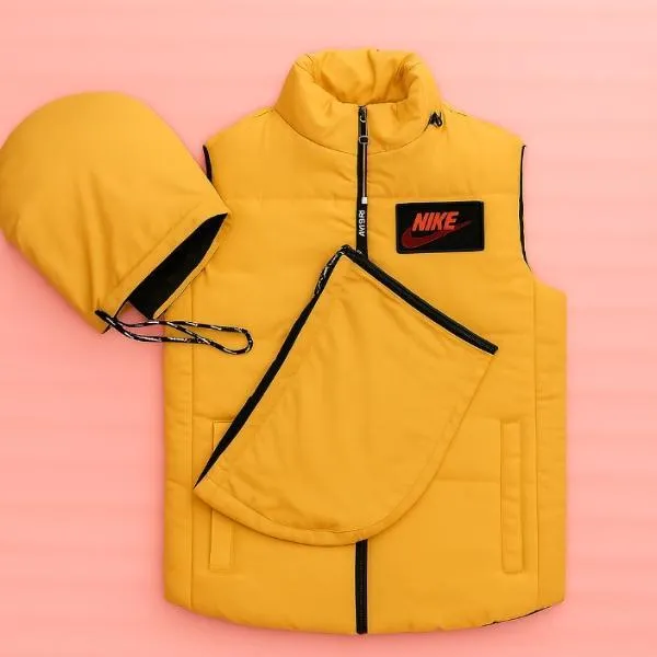 1 Pc Men's Parachute Printed Sleeveless Jacket