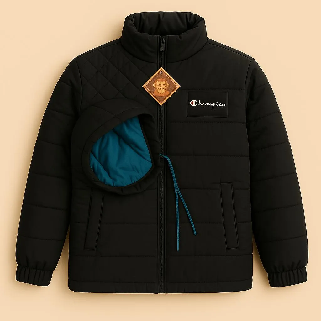 1 Pc Men's Parachute Plain Puffer Jacket