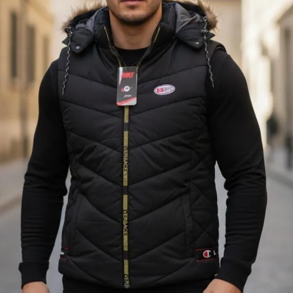 1 Pc Men's Parachute Printed Sleeveless Jacket