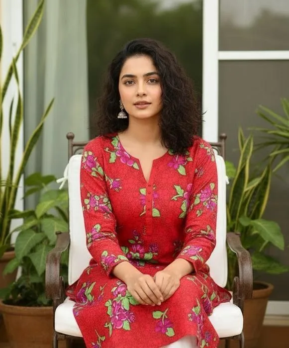 2 Pcs Women's Unstitched Printed Khaddar Suit