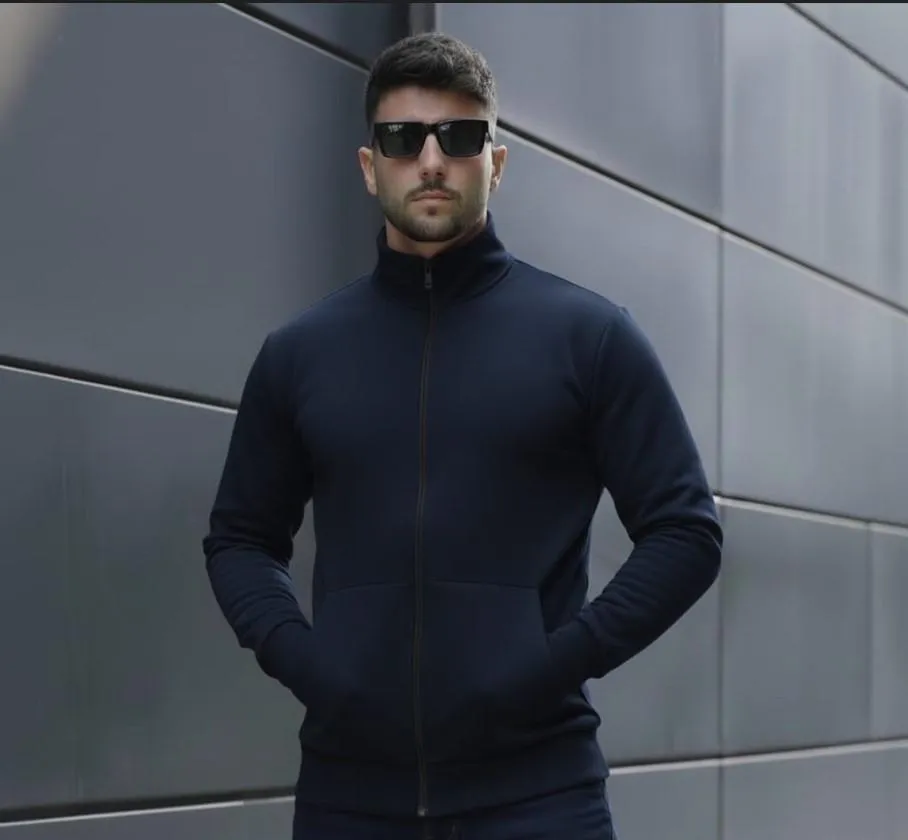 1 Pc Men's Fleece Plain Fleece Jacket