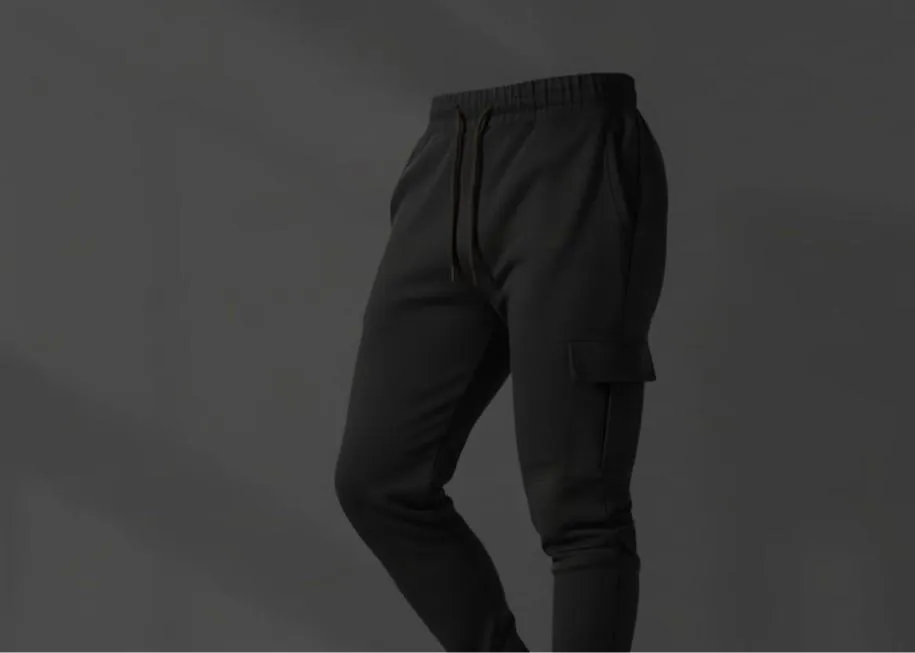 1 Pc Men's Polyester Fleece Plain Trouser