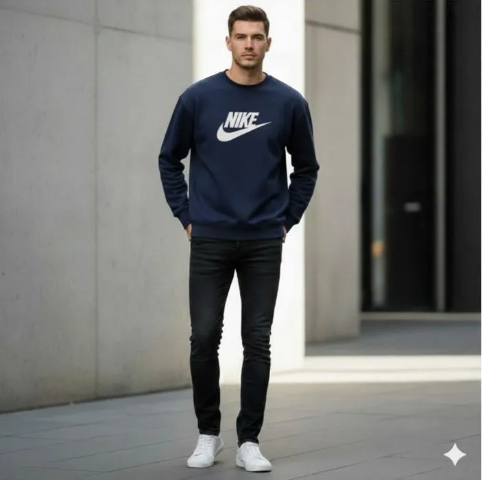 1 Pc Men's Fleece Printed Sweatshirt