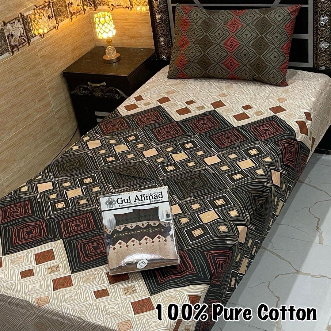 4 Pcs Cotton Printed Single Bedsheet