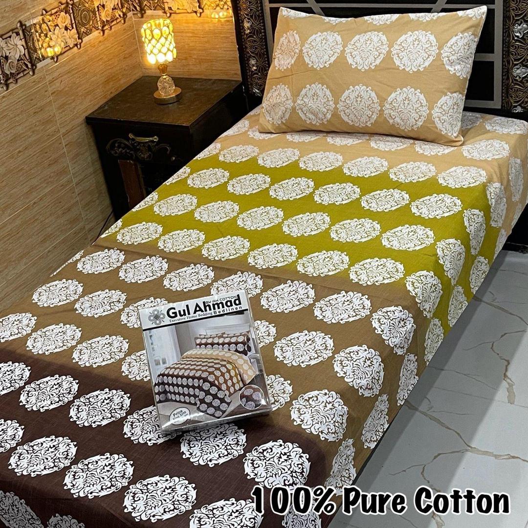4 Pcs Cotton Printed Single Bedsheet