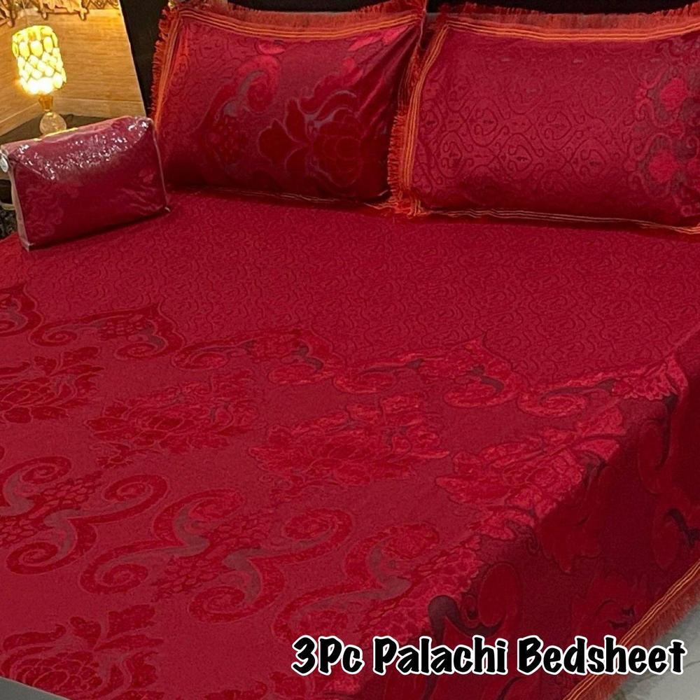 3 Pcs Palachi Embossed Double Bedsheet