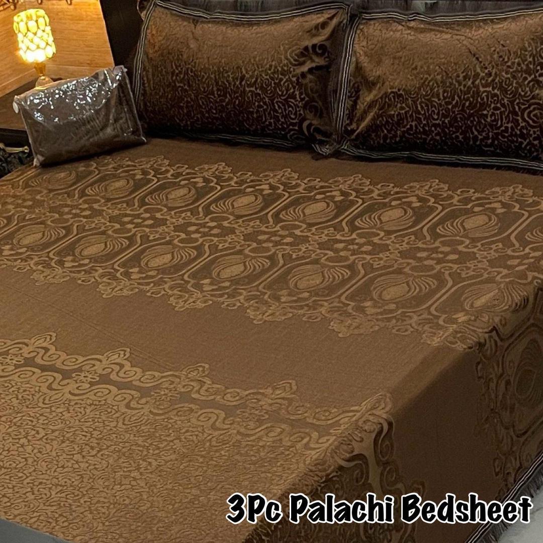 3 Pcs Palachi Embossed Double Bedsheet