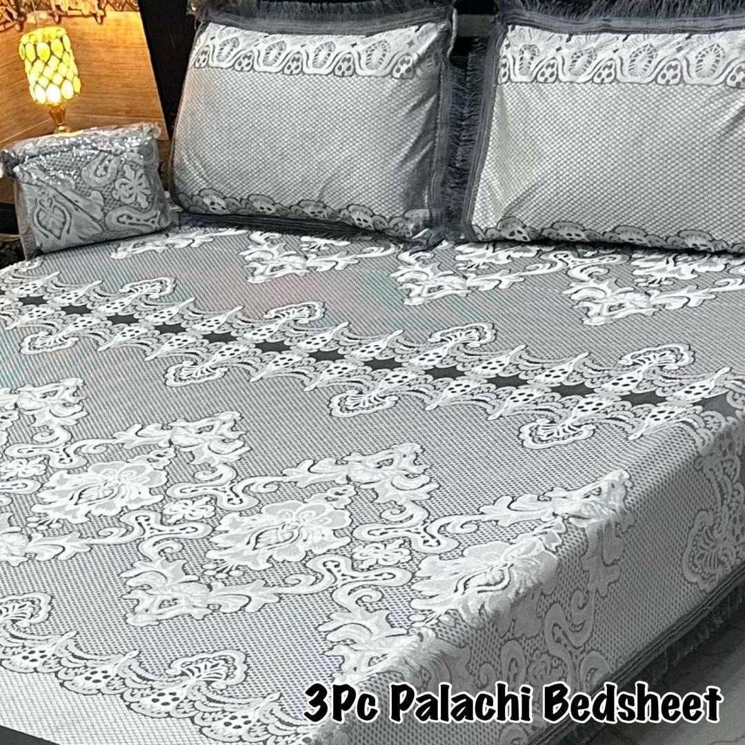 3 Pcs Palachi Embossed Double Bedsheet