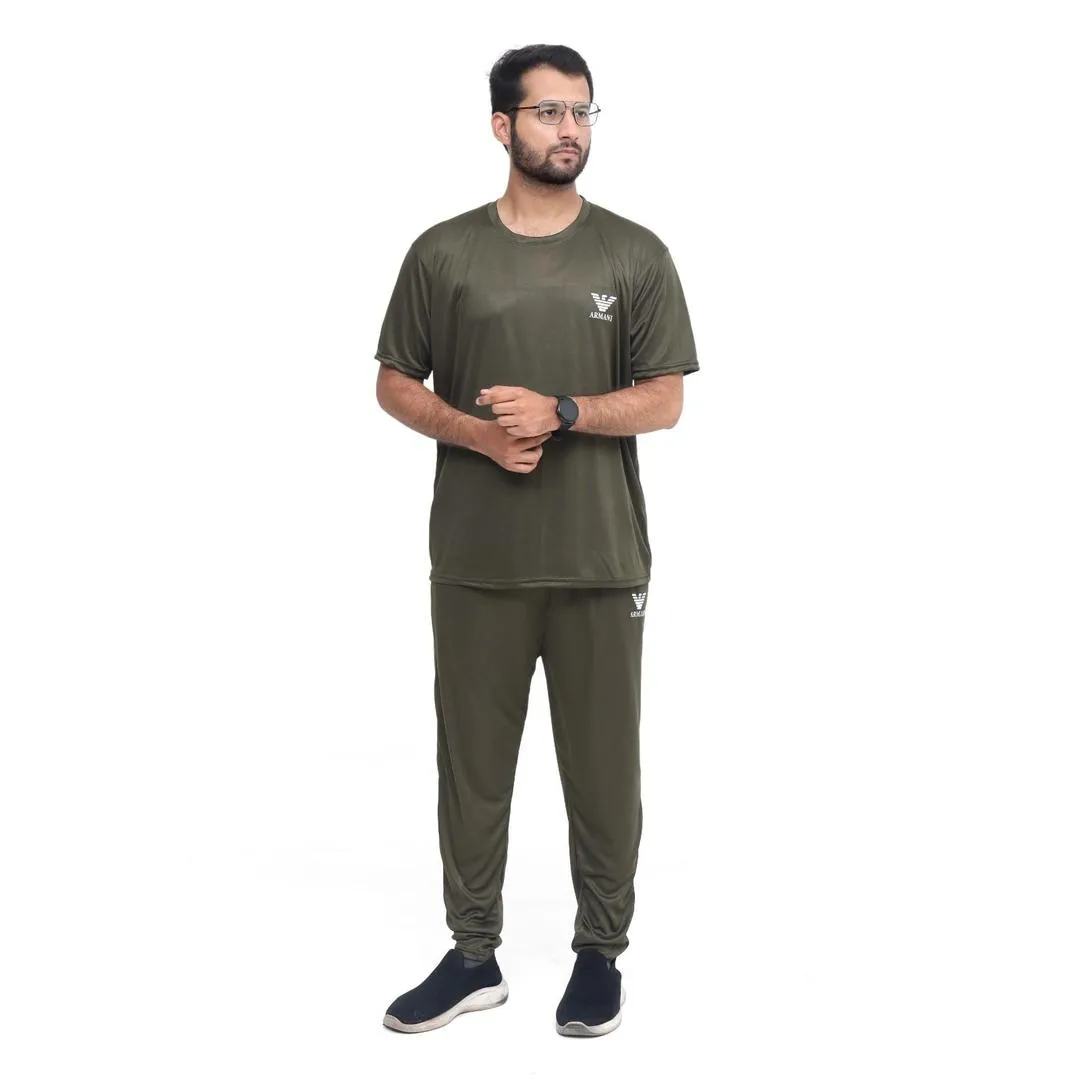 2 Pcs Men's Micro Interlock Printed Track Suit COMMANDO ARM