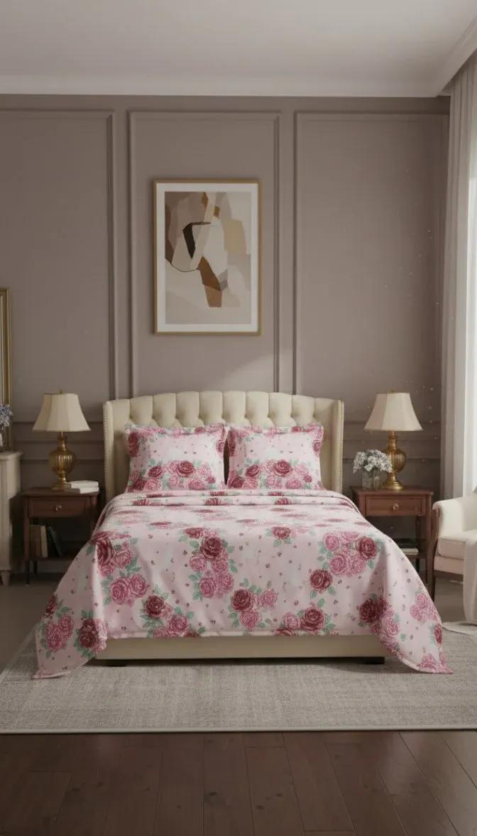 Romantic Rose Garden – cotton Bedsheet Set-BS06