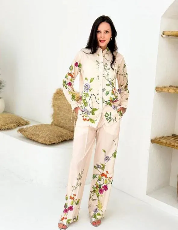 2 Pcs Women's Stitched Swiss Lawn Digital Print Shirt And Trouser