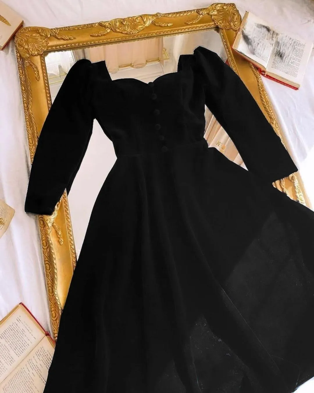 1 Pc Women's Stitched Velvet Plain Frock