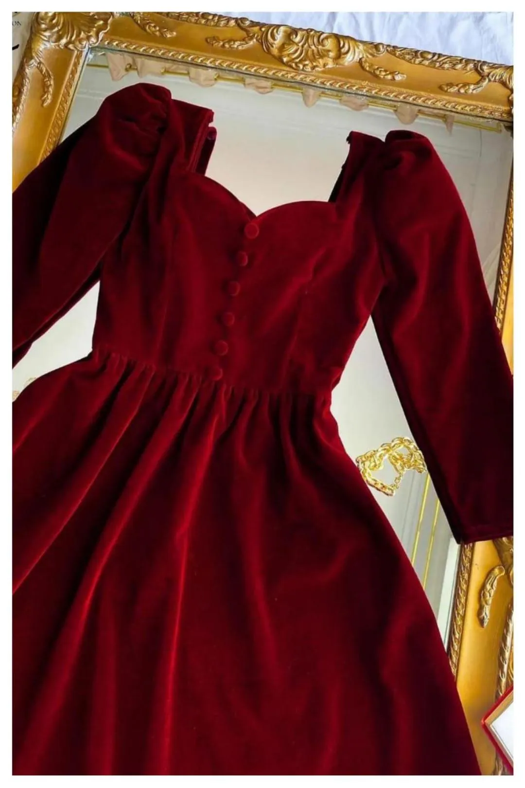 1 Pc Women's Stitched Velvet Plain Frock