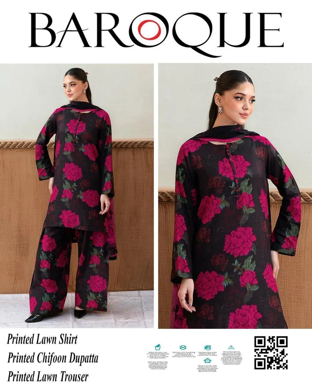 3 Pcs Women's Unstitched Printed Suit