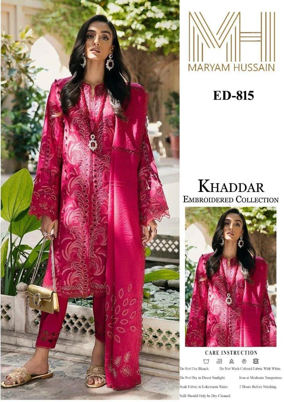 3 Pcs Women's Unstitched Printed Suit