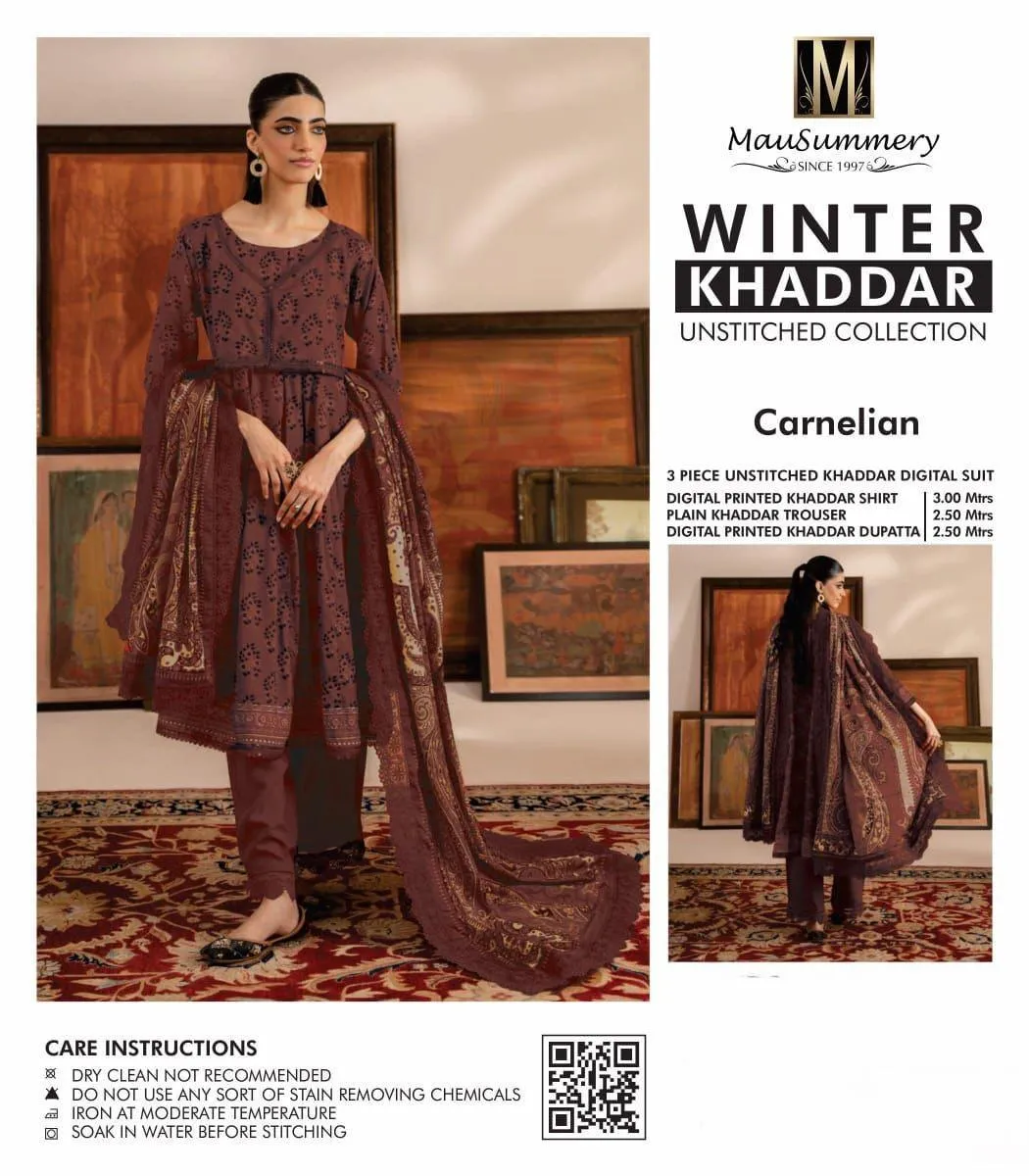 3 Pcs Women's Unstitched Digital Print Suit