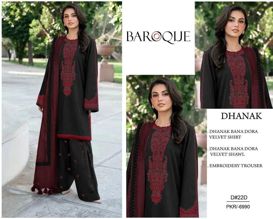 3 Pcs Women's Unstitched Plain Suit