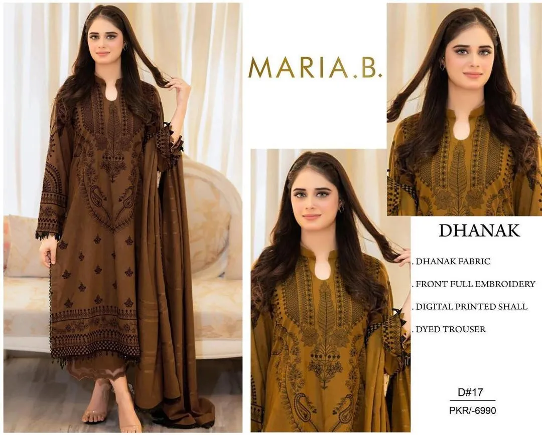 3 Pcs Women's Unstitched Embroidered Suit