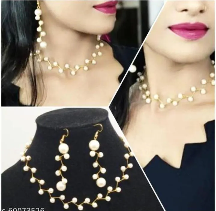 Pearl Necklaces With Earings 