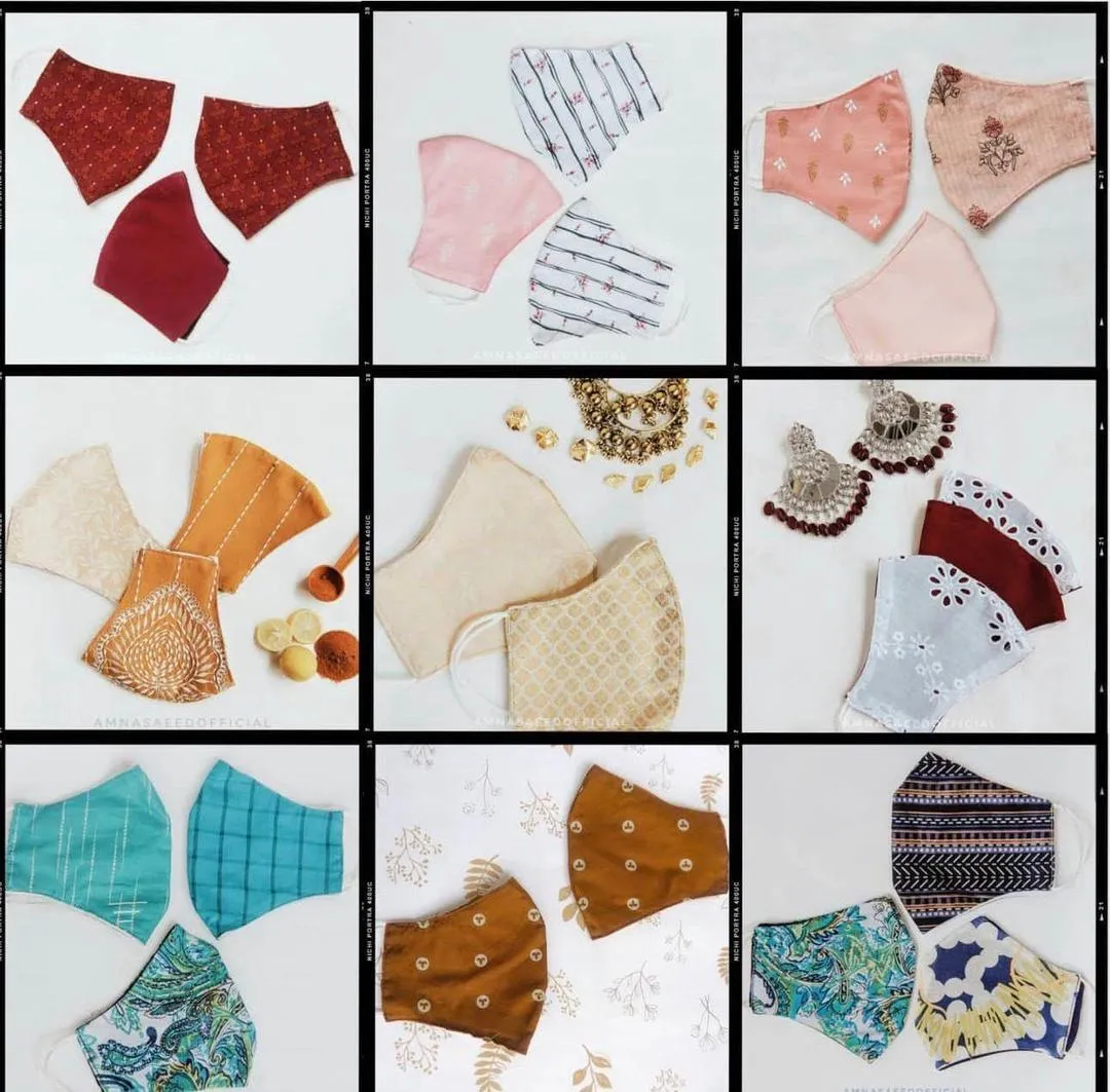 Pack of 5 Cotton Printed Face Masks