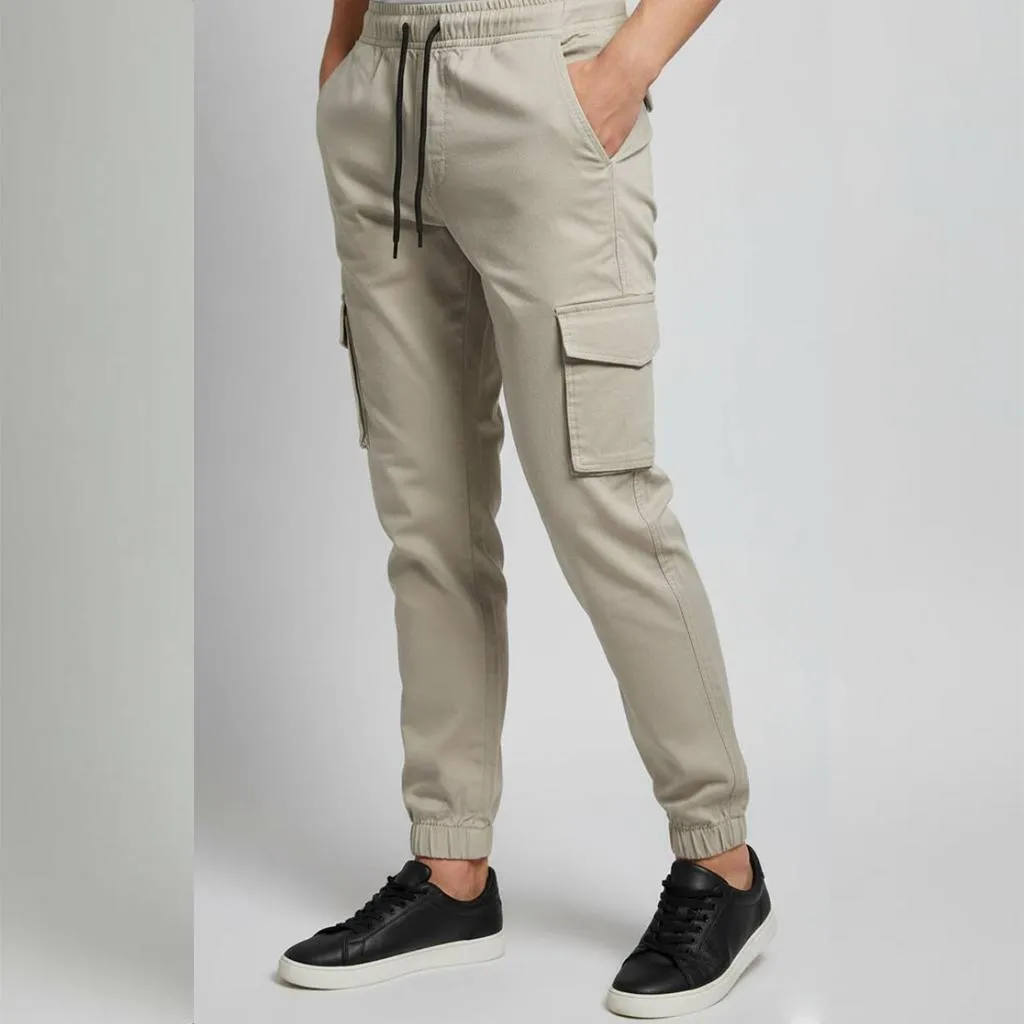 1 Pc Men's Cotton Plain Trouser