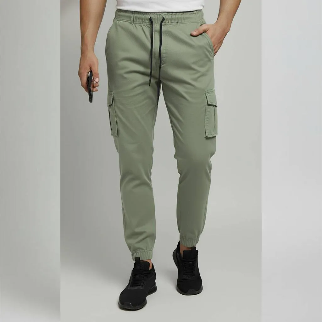 1 Pc Men's Cotton Plain Trouser