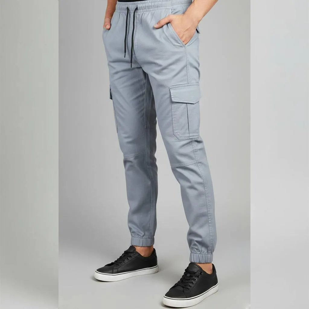 1 Pc Men's Cotton Plain Trouser