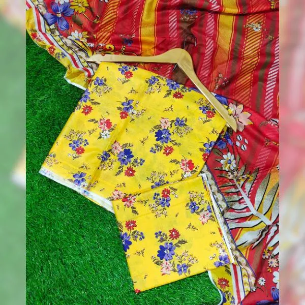 3 Pcs Lawn Women's Unstitched Digital Print Suit