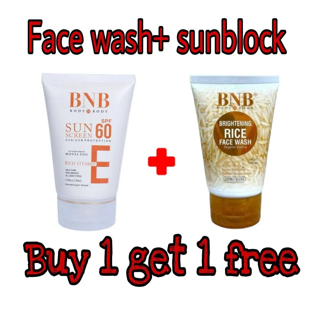 Revitalize Your Skin: 2 in 1 Skincare Bundle - Includes Face Wash & Sunblock (Pack of 2)