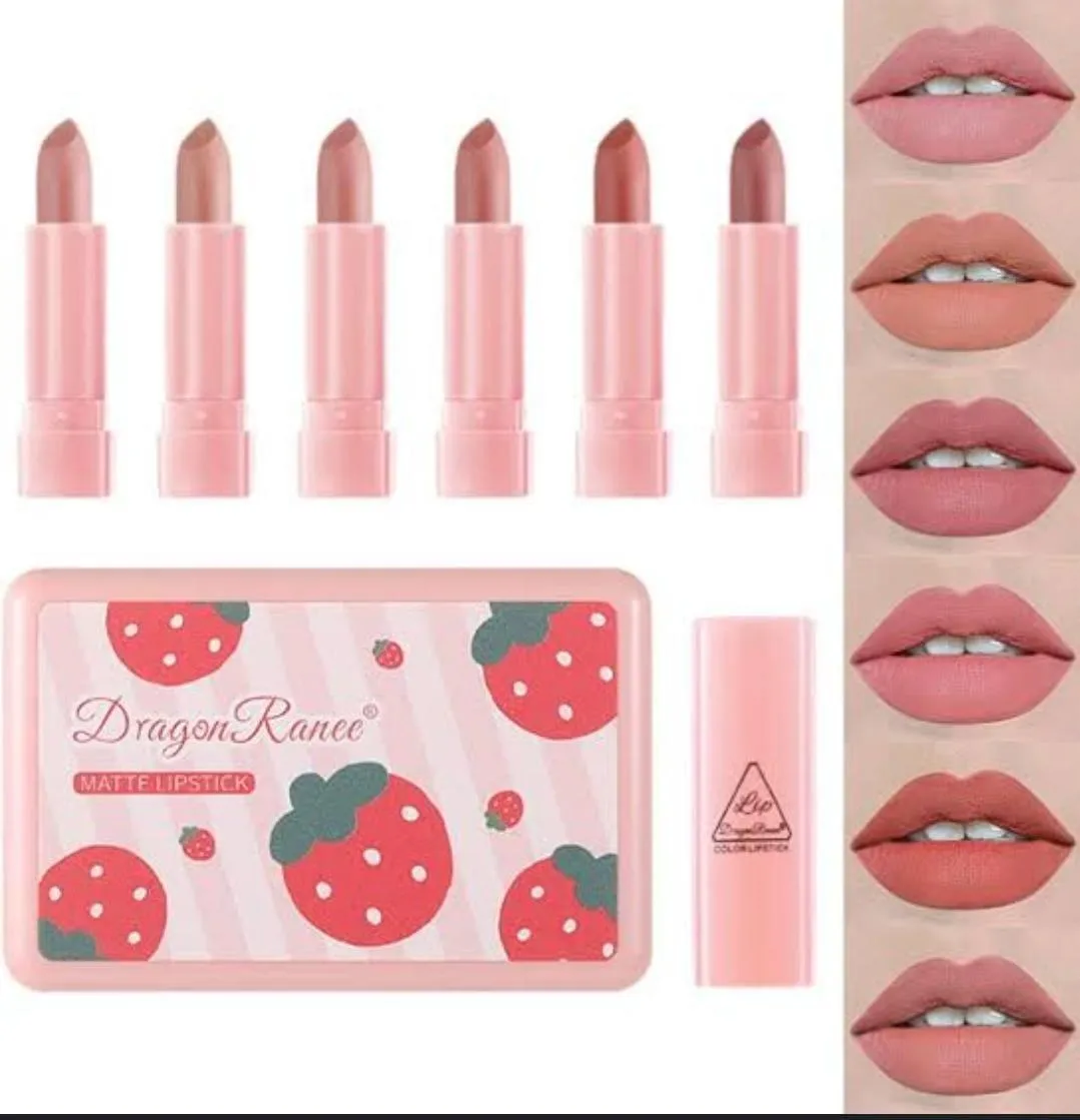 Matte Finish Lipstick - 6 Pcs of High Pigmented Beauty
