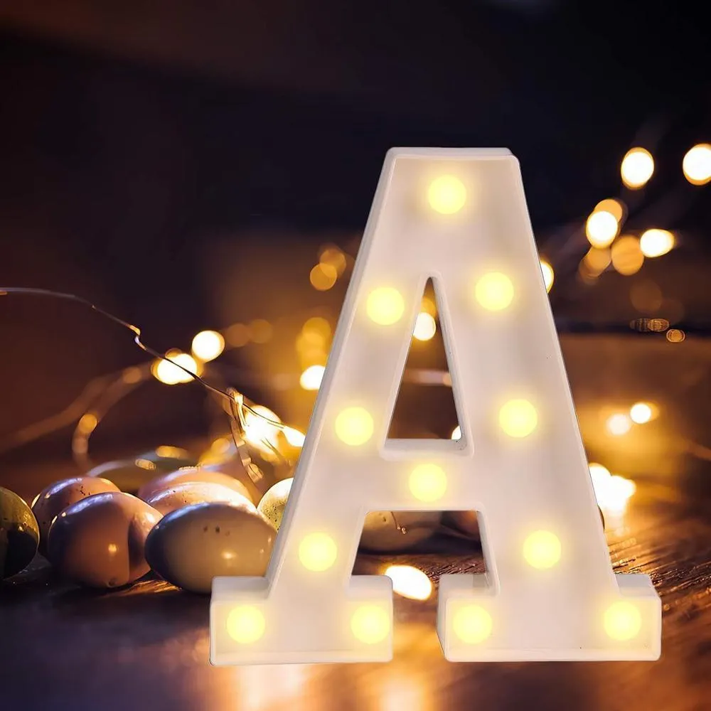 LED Alphabet Battery Operated (A) Led Letter Piece, Light Up Marquee for Night Lights Wedding Birthday Party For Room and Decoration Using Without Electricity