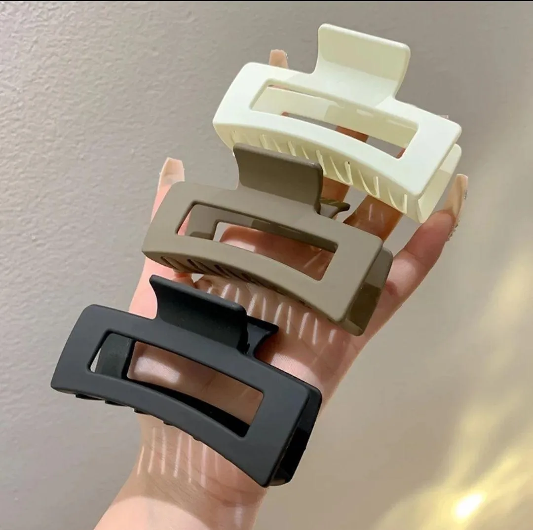 12 Pcs Large Multicolored Rectangle Hair Claw Clips Strong Hold Claw Clips Accessories for Women Girls Thin Thick Hair