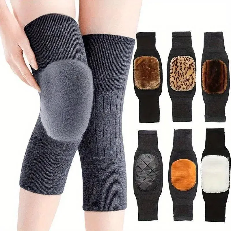  Winter Knee Warmers for Men & Women – Soft Fleece Thermal Leg & Knee Protector for Pain Relief and Cold Weather – Winter Wool Knee Pads - Winter Product