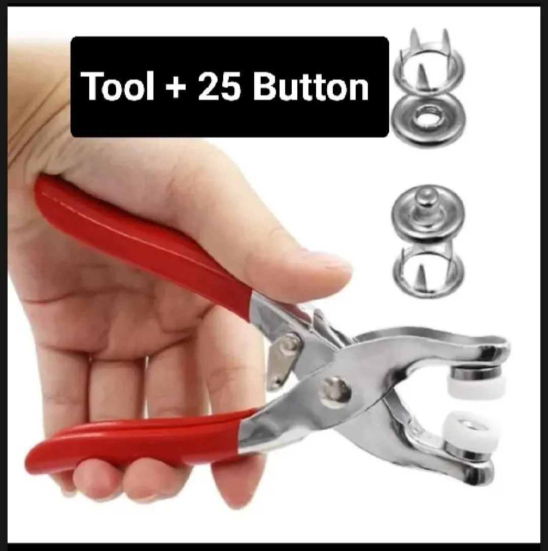 High Quality Metal Pliers Button Press Tool With 25 Button